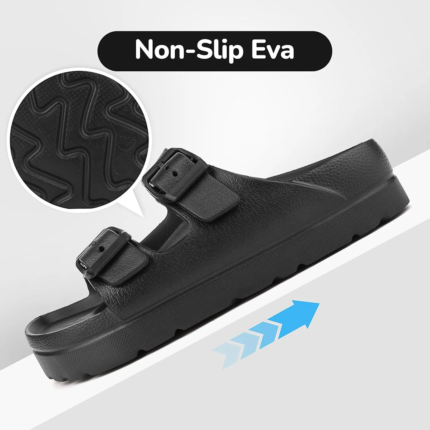 Kids Slides Sandals Adjustable Buckle Boys Girls Slides for Beach