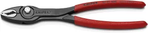 Knipex TwinGrip Atramentized Front Multi-Grip Pliers 200 mm 82 01 200 Black Plastic Coated Anti-Slip