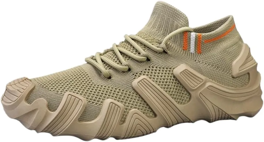 Knit Sneakers for Men Supportive Cushioning Breathable Mesh Thick-Soled for Outdoor Workouts Urban Adventures