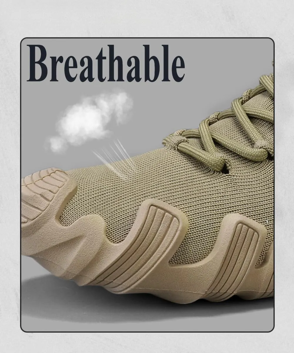 Knit Sneakers for Men Supportive Cushioning Breathable Mesh Thick-Soled for Outdoor Workouts Urban Adventures