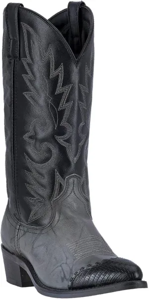 Laredo Dan Post Grey Marble/Black Flagstaff Mens J Snip Toe Western Boots 6782
