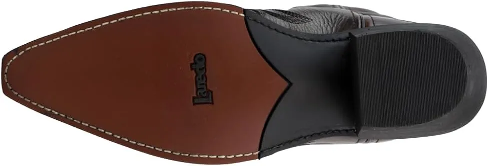 Laredo Mens Hawk Embroidered Snip Toe Casual Boots Mid Calf - Black