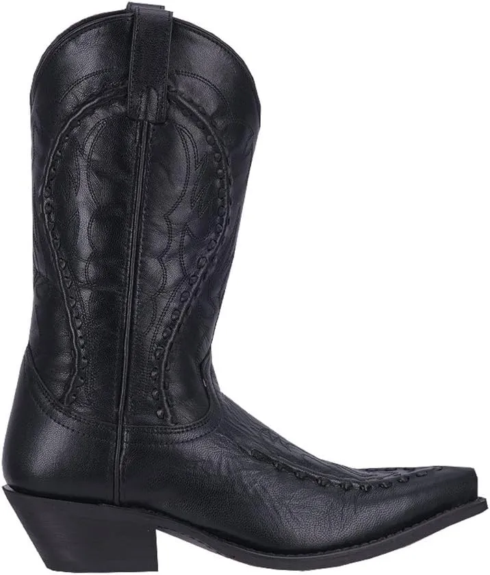 Laredo Mens Laramie Snip Toe Dress Boots Mid Calf - Black