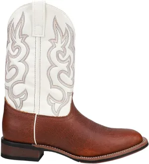 Laredo Mens Lodi Embroidered Square Toe Casual Boots Mid Calf - Brown