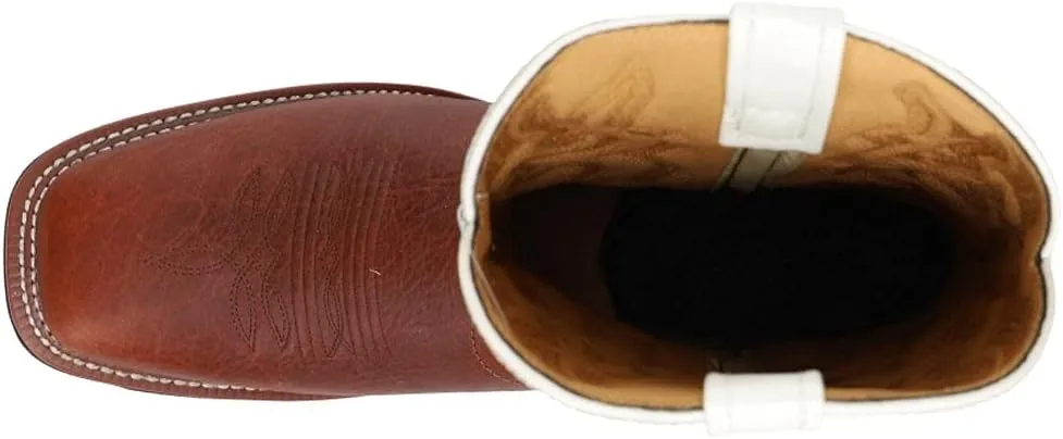 Laredo Mens Lodi Embroidered Square Toe Casual Boots Mid Calf - Brown