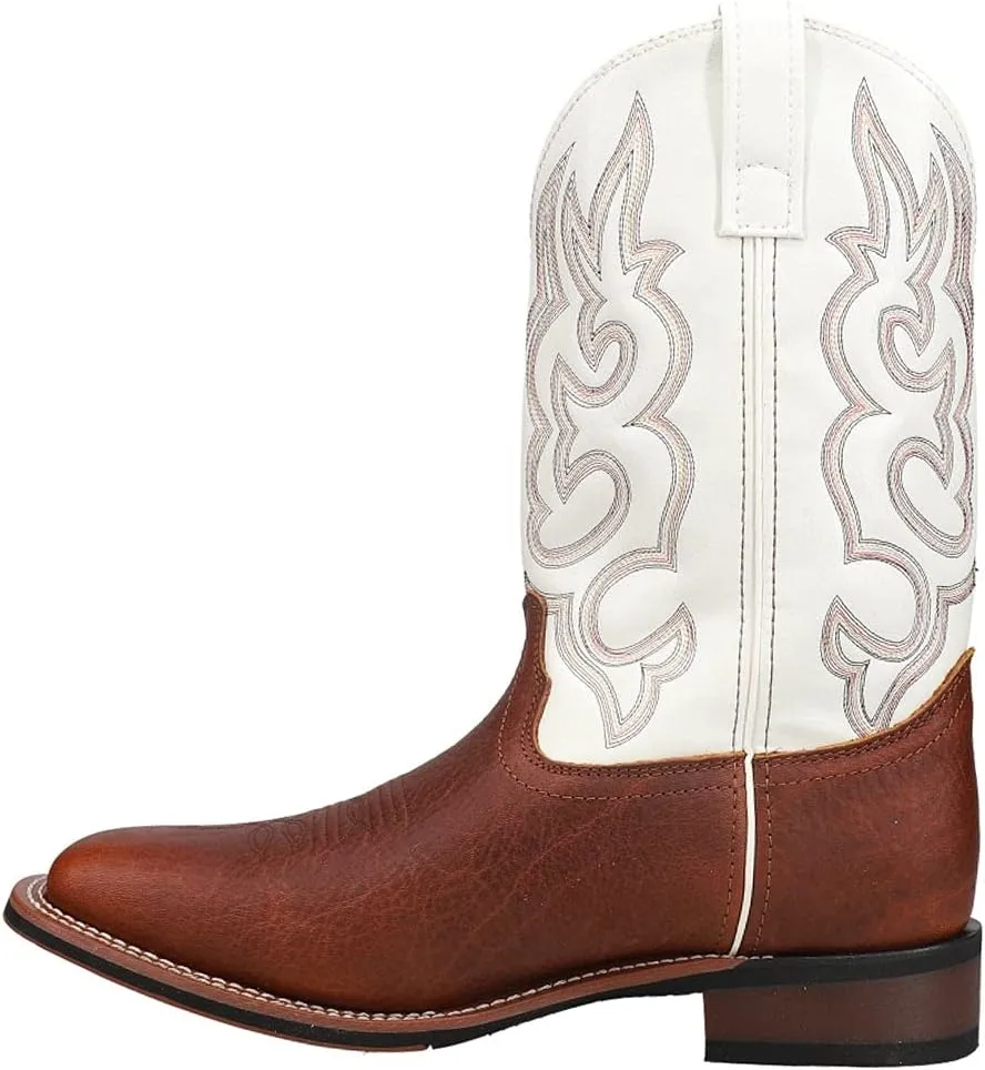 Laredo Mens Lodi Embroidered Square Toe Casual Boots Mid Calf - Brown