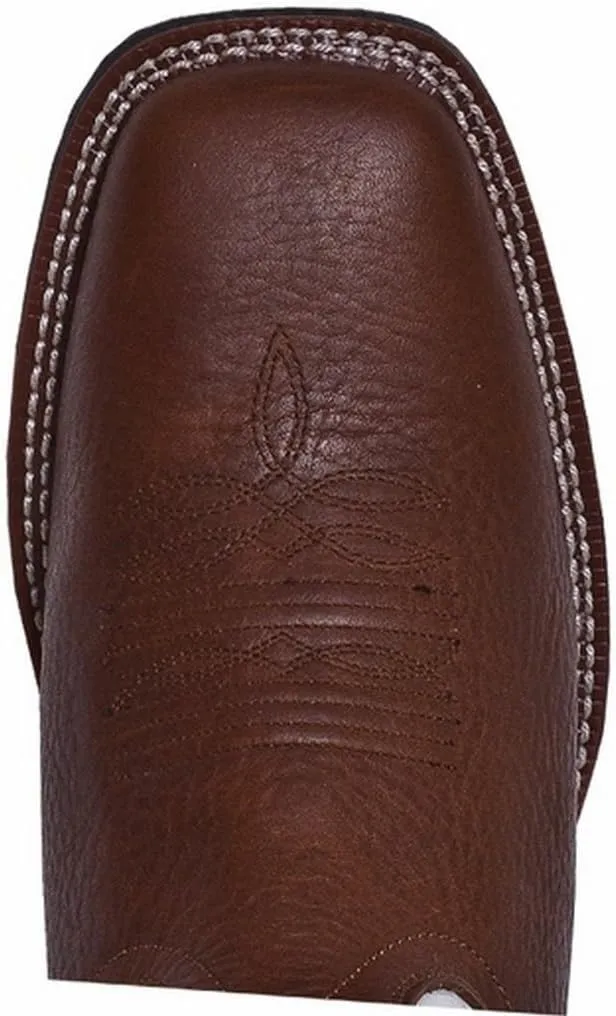 Laredo Mens Lodi Embroidered Square Toe Casual Boots Mid Calf - Brown