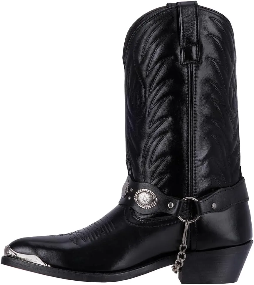 Laredo Mens Tallahassee Pointed Toe Casual Boots Mid Calf - Black