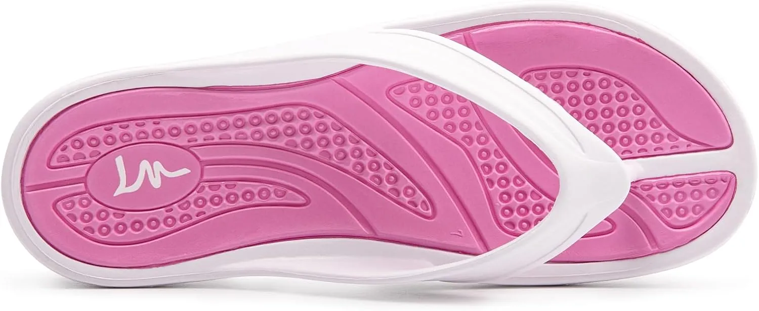 LM Women's Flip Flops Thong Sandals Casual Sandals Shower Shoes Beach Slippers Slides Slip on Water Shoes