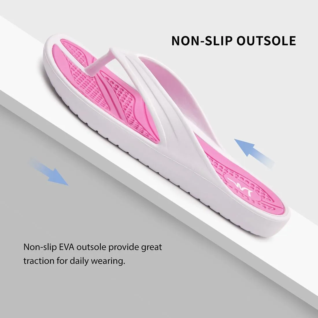 LM Women's Flip Flops Thong Sandals Casual Sandals Shower Shoes Beach Slippers Slides Slip on Water Shoes