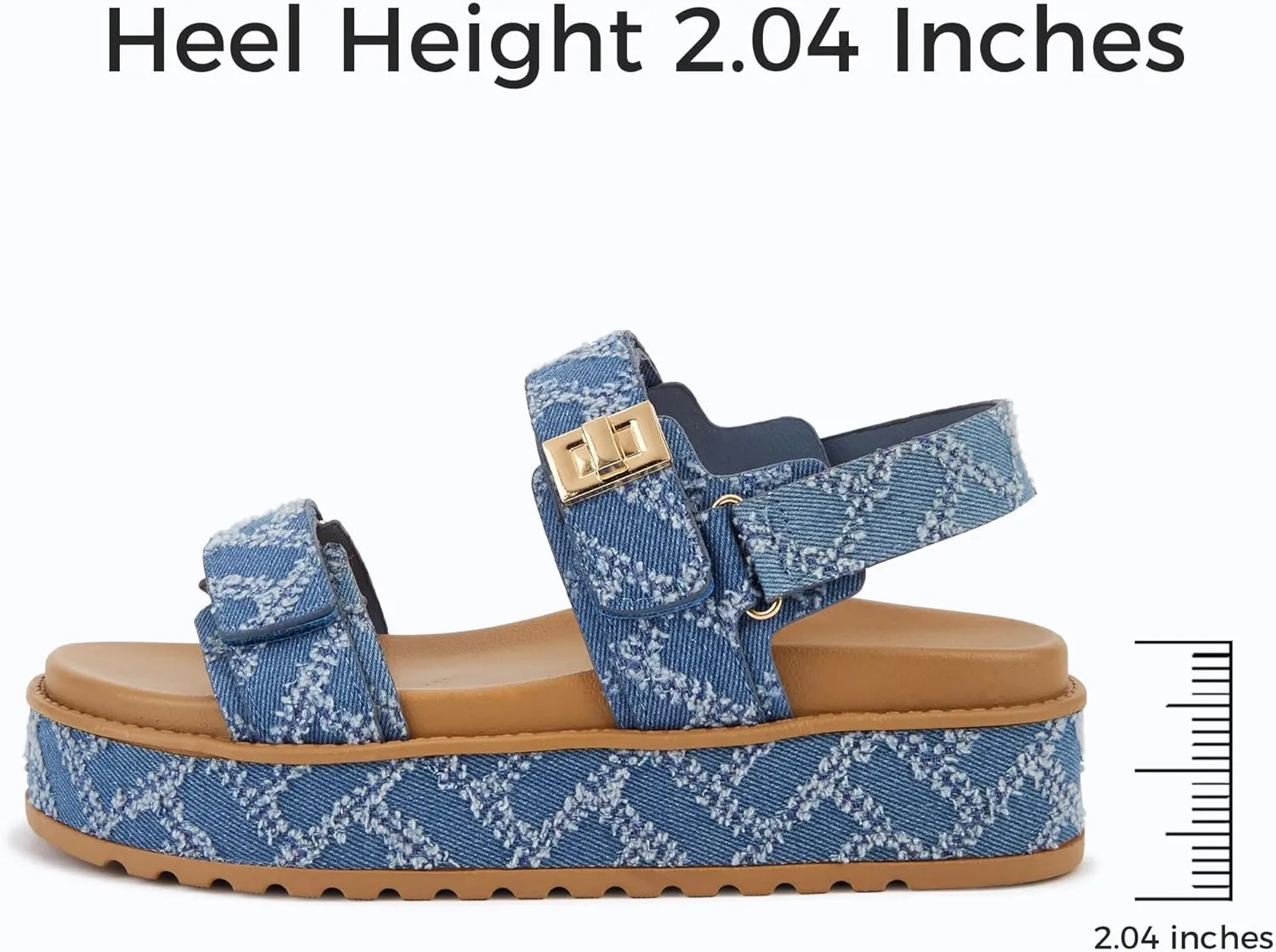 LUCKY STEP Women's Raffia Platform Wedge Sandals Open Toe Slingback Sandals Adjustable Double Strap Beach Sandals