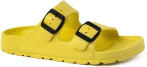 Luffymomo Adjustable Slip on Eva Double Buckle Slides Comfort Footbed Thong Sandals for Womens