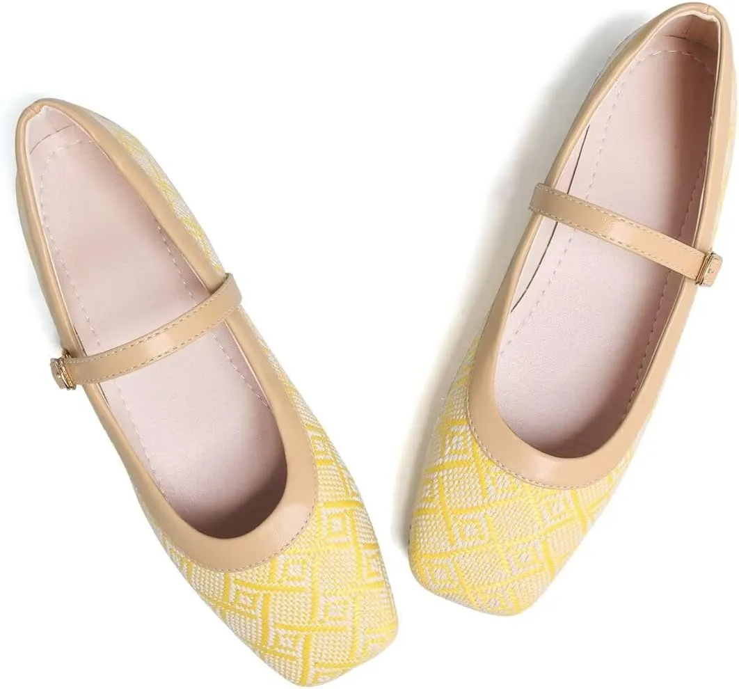 LUXINYU Women's Slip on Flats,Traditional Chinese Style Embroidered Round Toe Ballet Flats Shoes