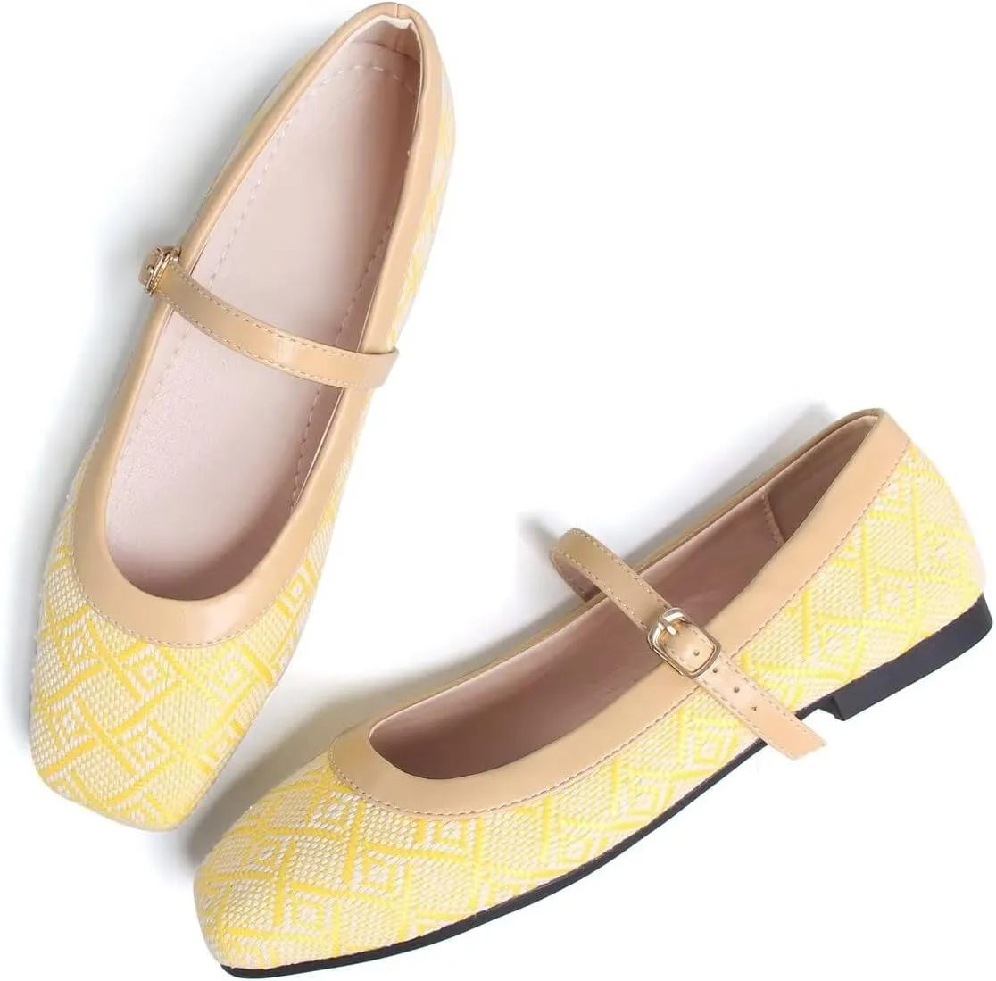 LUXINYU Women's Slip on Flats,Traditional Chinese Style Embroidered Round Toe Ballet Flats Shoes