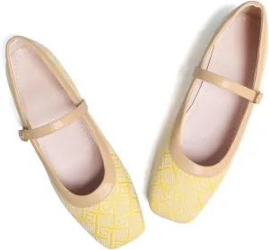 LUXINYU Women's Slip on Flats,Traditional Chinese Style Embroidered Round Toe Ballet Flats Shoes