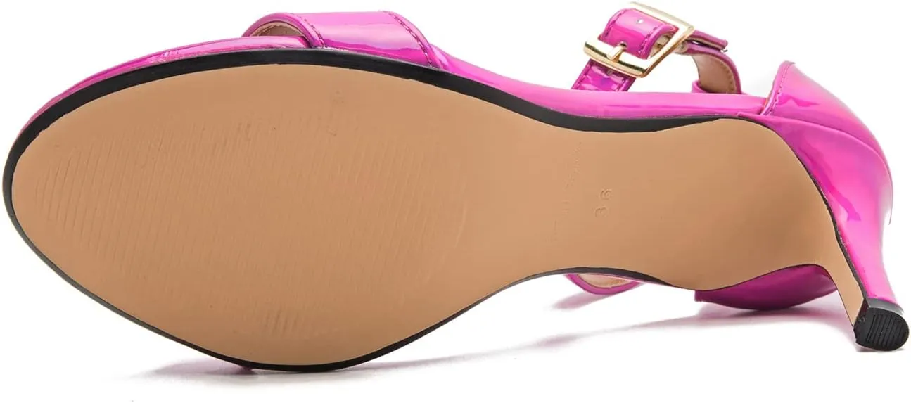 MAIERNISI JESSI Unisex Men's Women's Sandals Ankle Strap Kitten High Heel