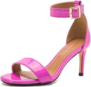MAIERNISI JESSI Unisex Men's Women's Sandals Ankle Strap Kitten High Heel