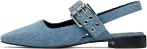 Maiyang Women Closed Sqaure Toe Slingback Flat Sandals Adjustable Buckle Backless Fashion Shoes for Daily Walking Size 4-16 US