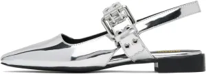 Maiyang Women Closed Sqaure Toe Slingback Flat Sandals Adjustable Buckle Backless Fashion Shoes for Daily Walking Size 4-16 US
