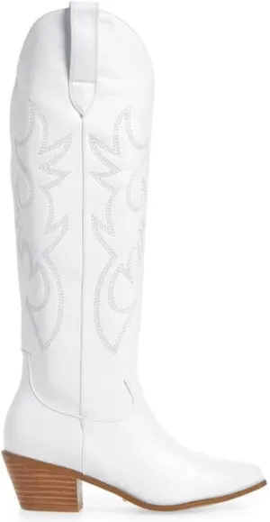 MeiLuSi Knee High Cowboy Boots Women's Cowgirl Boots for Women Embroidered Fashion Pull on Tall Western Boot