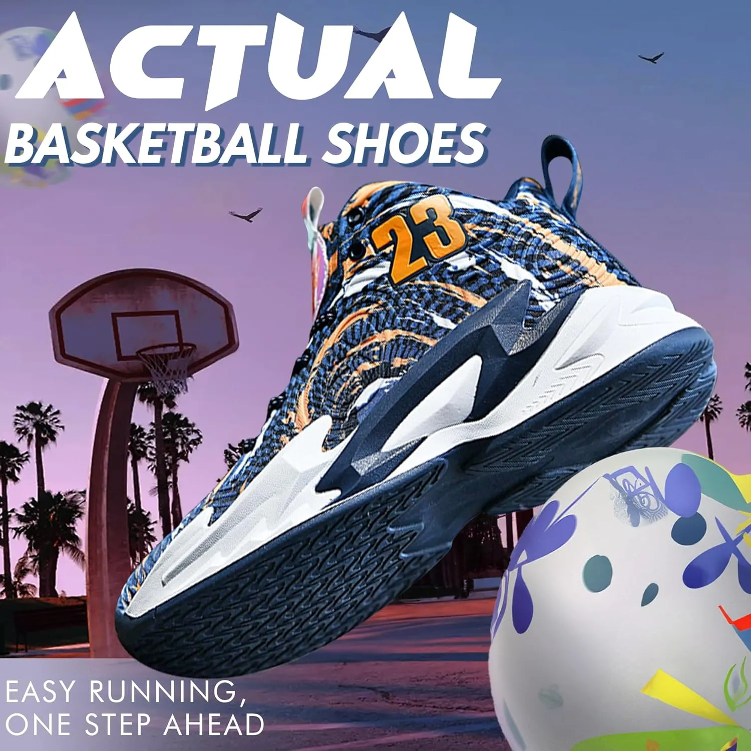 Men Basketball Shose Breathable Men Non Slip Outdoor Fashion Sneakers