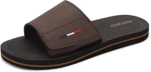 Mens Adjustable Slides Sandals Slip On Sandals Comfortable Athletic Slides
