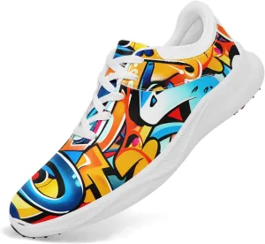 Men's Artistic Spikeless Golf Shoes Waterproof Air-Outer Anti-Slip Sport Shoes Street Style Comfortable Golf Sneakers for Women
