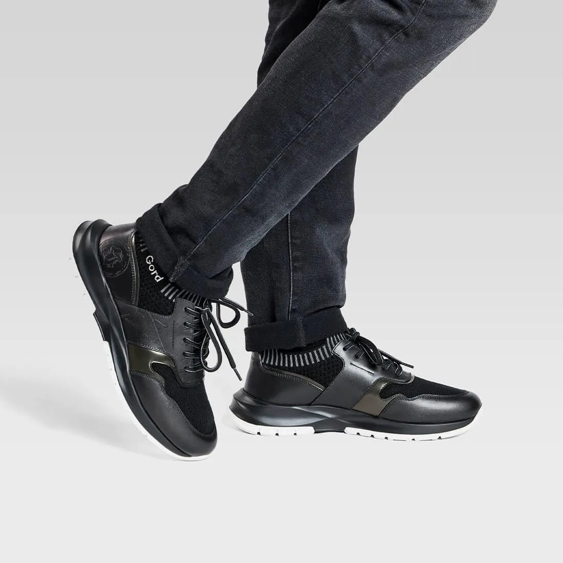 Men's Casual Dress Sneakers Breathable Leather Wool Knit Business Walking Shoes Comfortable Lightweight Lace Up Running Shoes