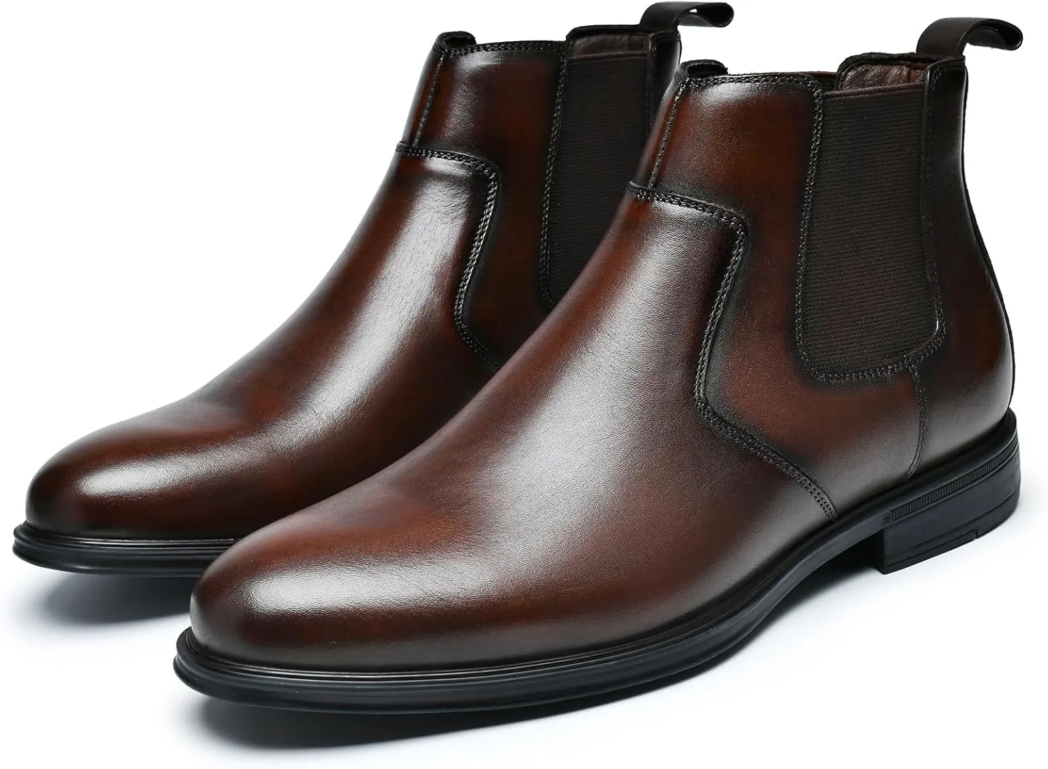 Mens Chelsea Dress Boots Classic Stylish Casual Leather Slip On Ankle Boot for Men