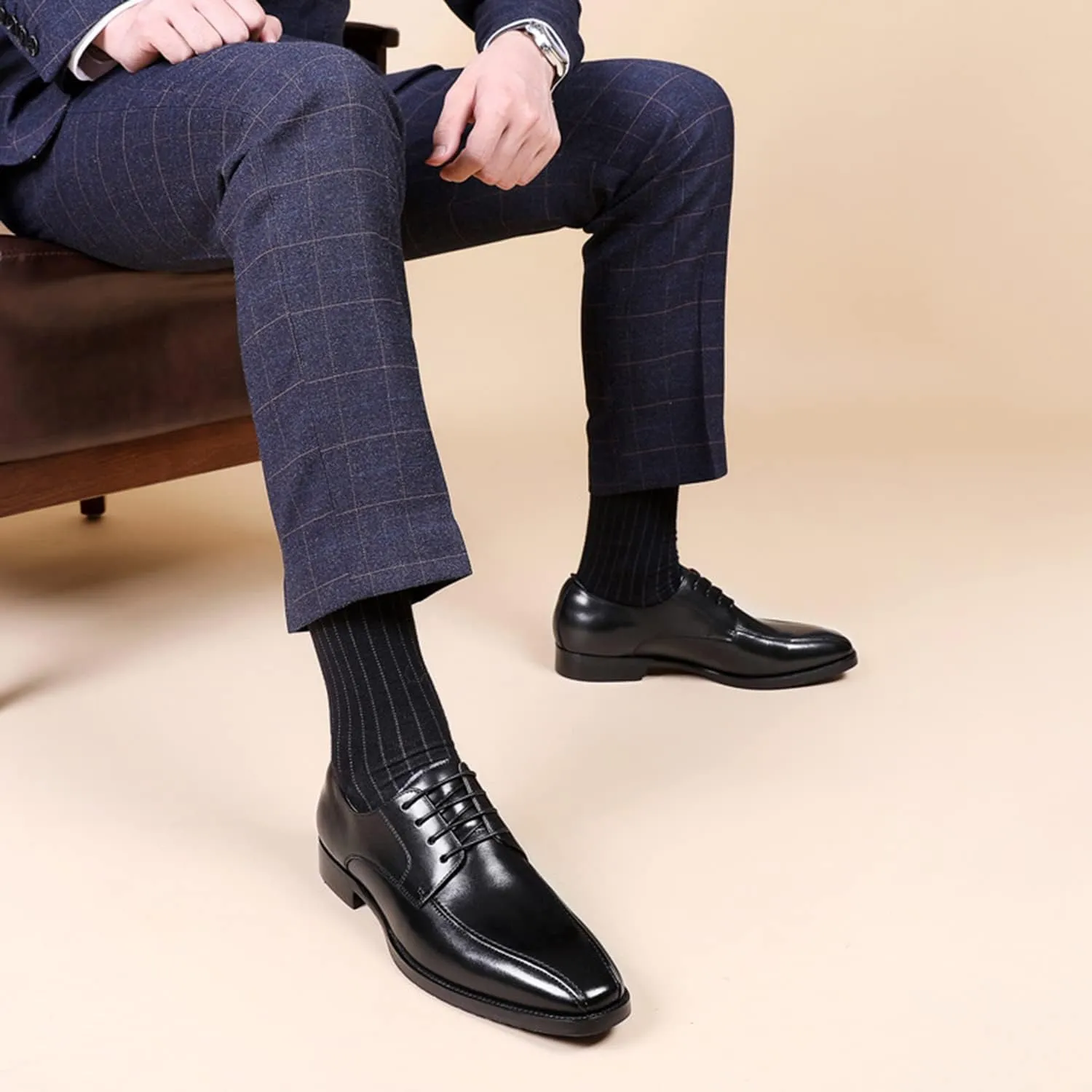 Men's Dress Oxford Formal Shoes Classic Lace-ups Comfort Business Wedding Derby Shoes for Men
