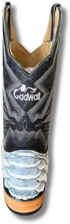 Men's Exotic Pattern Western Cowboy Slip-On Square Toe Boots in Leather-Alex Series Snake, Caiman & Ostrich Styling bota de vaquero para hombre