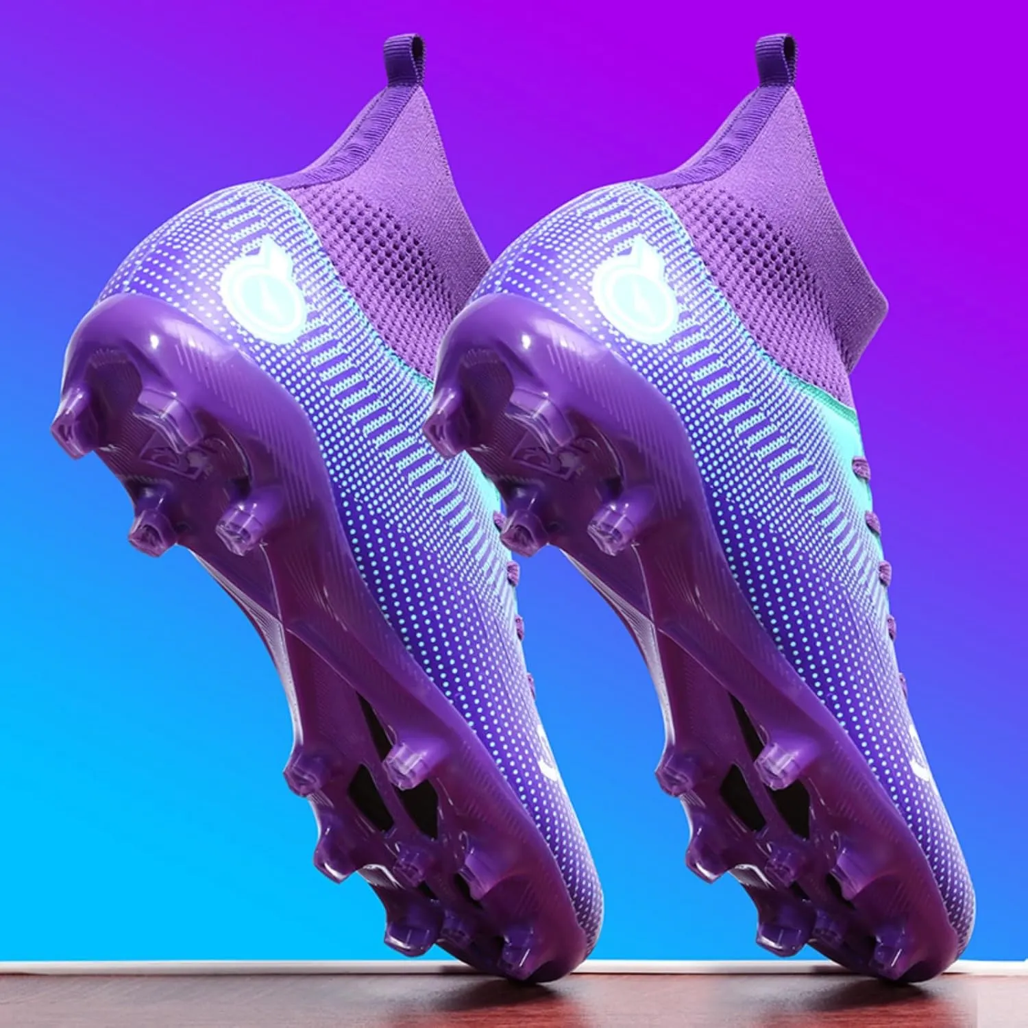 Men's Fashion High-Top Cleats Soccer Shoes Football Boots Outdoor Professional Training Athletic Turf Lacrosse Sports Sneakers