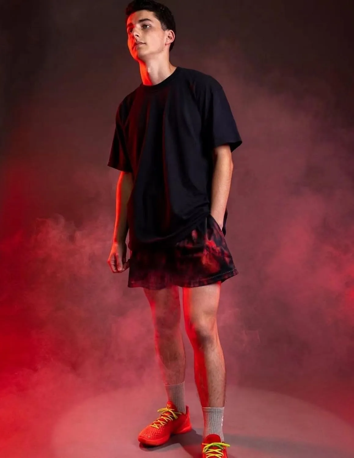 Men's Lightweight Graphic Print Mesh Basketball Shorts 4 Inch Gym Shorts for Hoops, Training & Streetwear with Drawstring