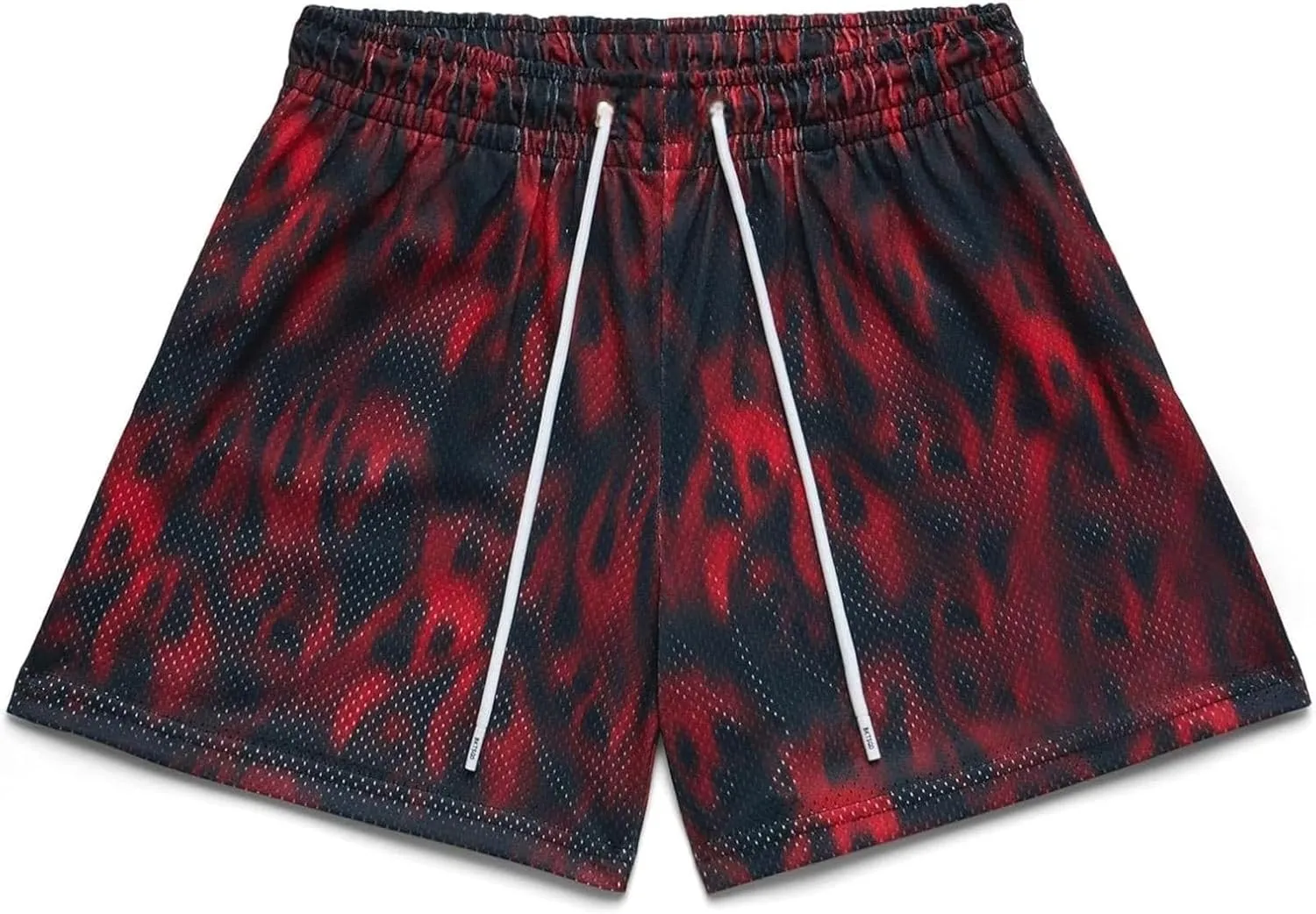 Men's Lightweight Graphic Print Mesh Basketball Shorts 4 Inch Gym Shorts for Hoops, Training & Streetwear with Drawstring