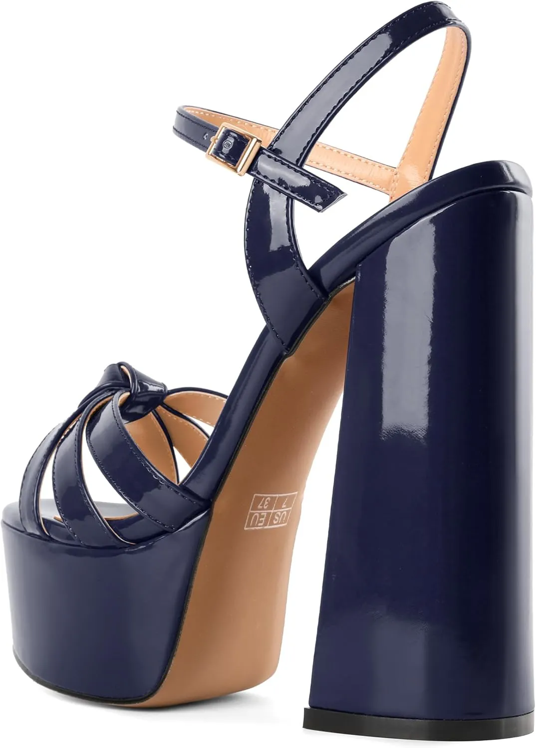 Mettesally Women's Chunky Platform Heels Heeled Sandals Open Toe Ankle Strap Sandals Summer Dress Shoes