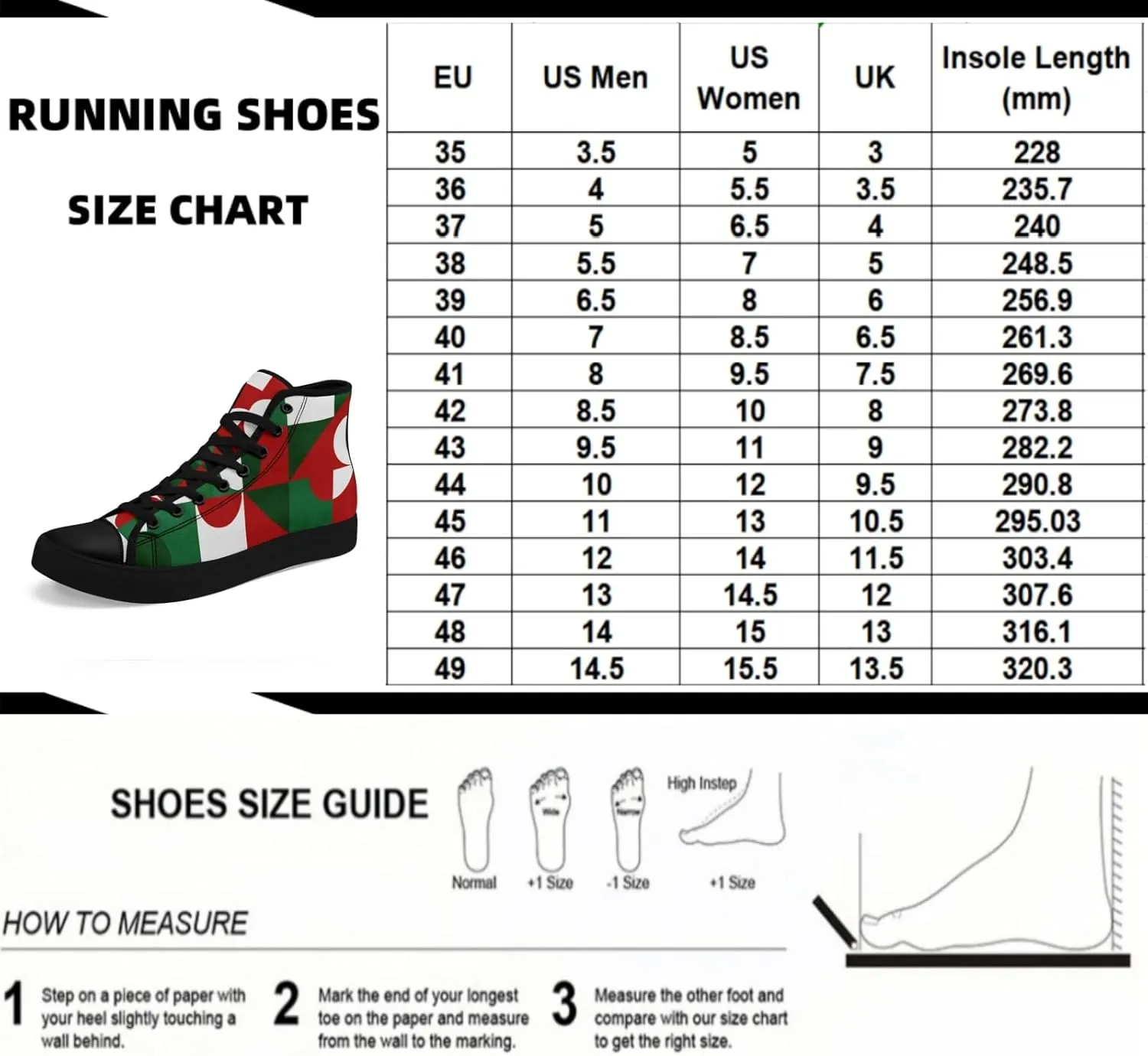 Mexican Flag Canvas High-Top Sneakers, Comfortable Rubber Sole, Breathable Mesh Lining, Casual Shoes for Men & Women