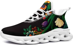Mexican Floral Print Sneakers for Men & Women - Lightweight Running Shoes Gym Trainers Cushioned Casual Walking Footwear