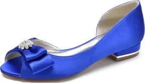 Minishion Ladies Girls Flats for Wedding Dress D-Orsay Peep Toe Evening Formal Sandals Shoes BR211