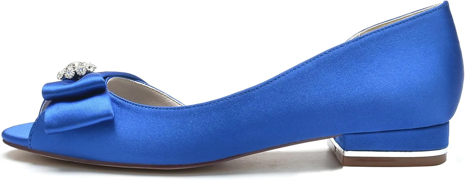 Minishion Ladies Girls Flats for Wedding Dress D-Orsay Peep Toe Evening Formal Sandals Shoes BR211