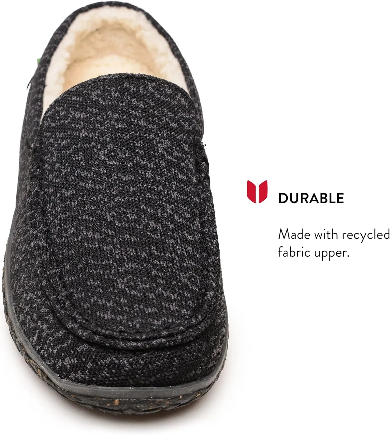 Minnetonka Men’s Ecowise Elm - Slip-On Casual Loafers Designed with Recycled Berber Lining, Removable Contoured Footbed, MinnTREAD Rubber with Rice Husk Sole, and Repurposed Fabric Upper