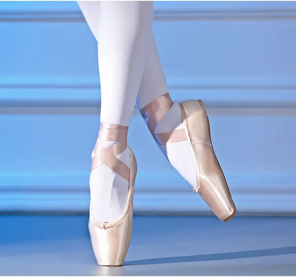 MSMAX Professional Pointe Shoes for Girls and Womens Ballet Dance Flats