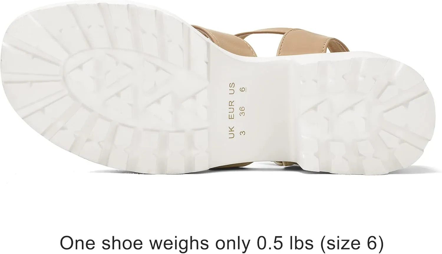mysoft Women's Platform Sandals Ankle Strap Open Toe Lug Sole 3 Inch Chunky Block Heeled Sandals