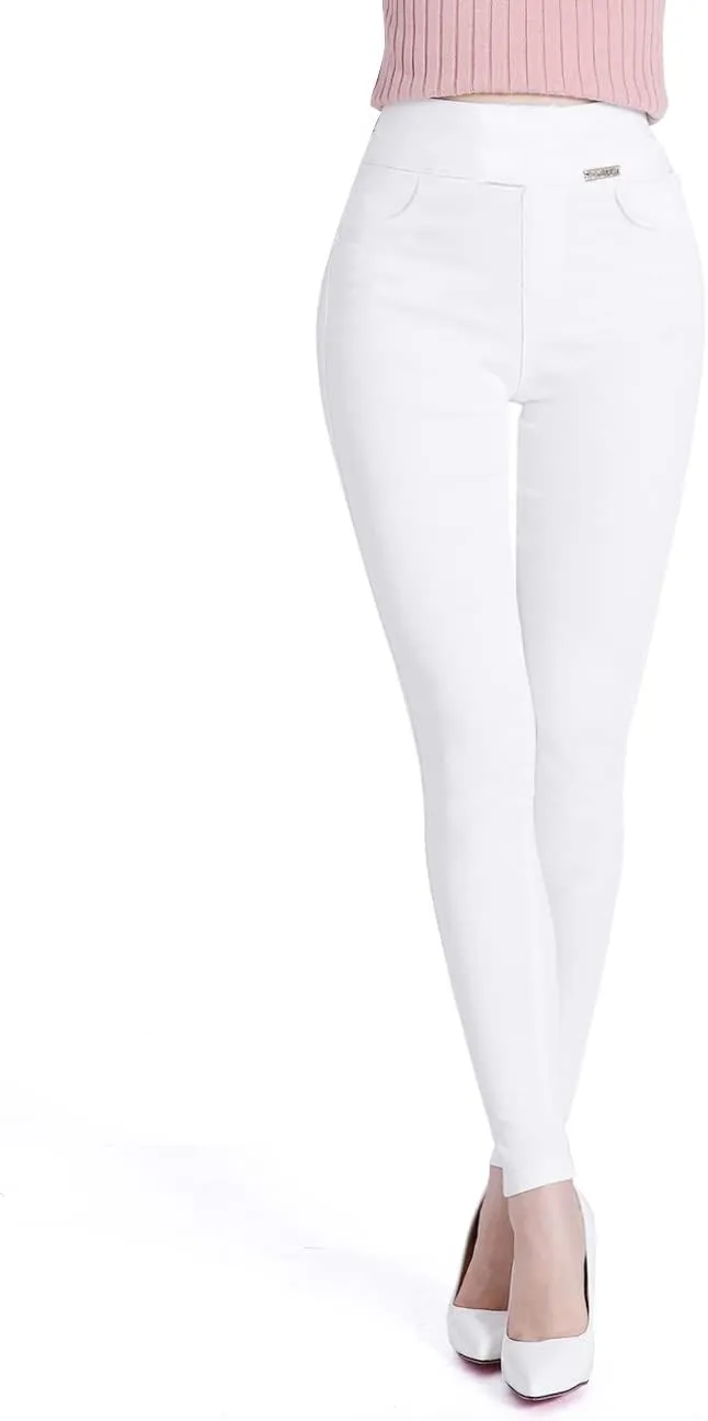 neezeelee Dress Pants for Women Comfort Stretch Slim Fit Leg Skinny High Waist Pull on Pants with Pockets for Work