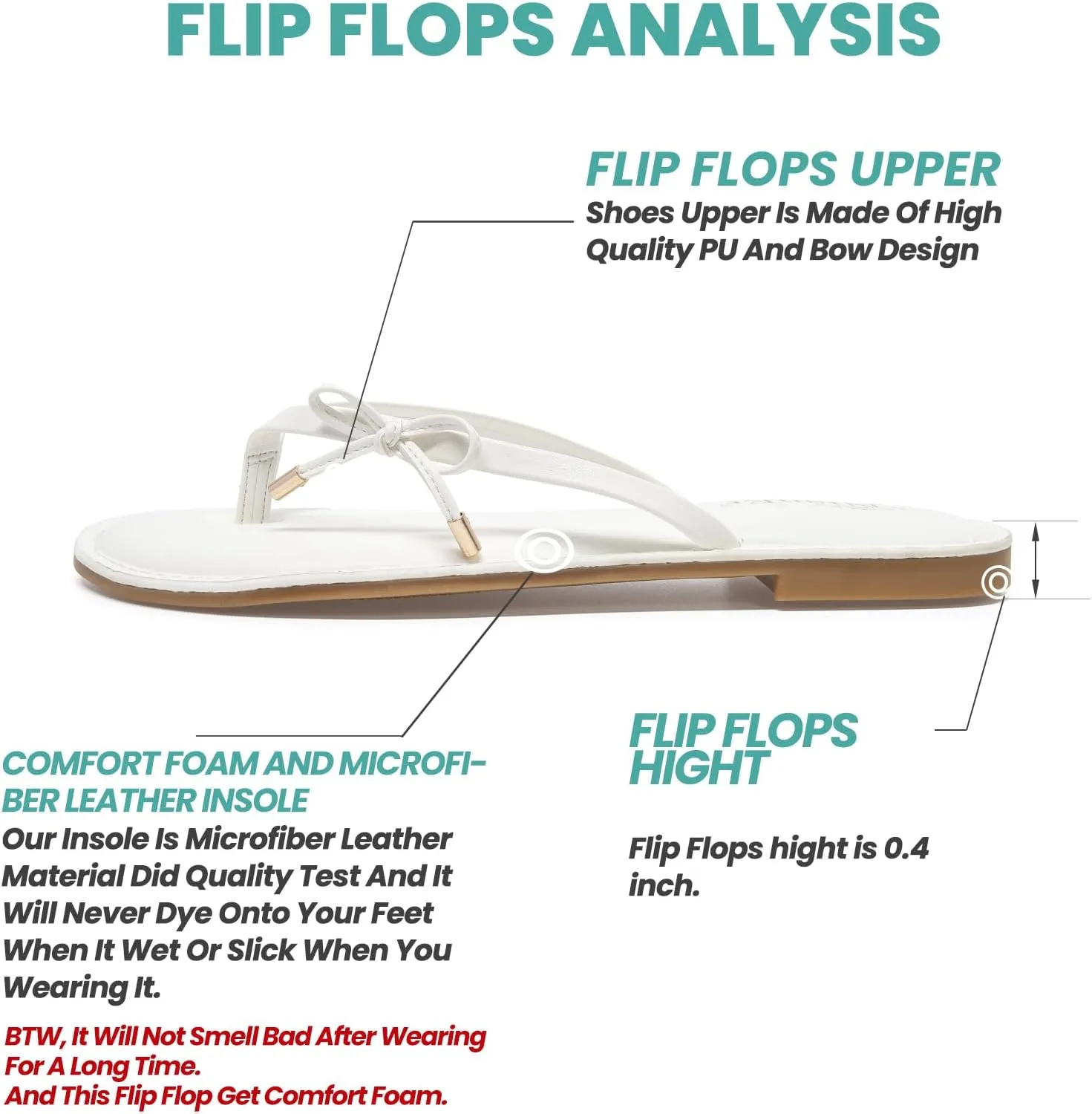 NianEr Womens Microfiber Leather Comfort Foam Bow Dress Thong Sandals Summer Fashion Flat Slip On Slides Flip Flops