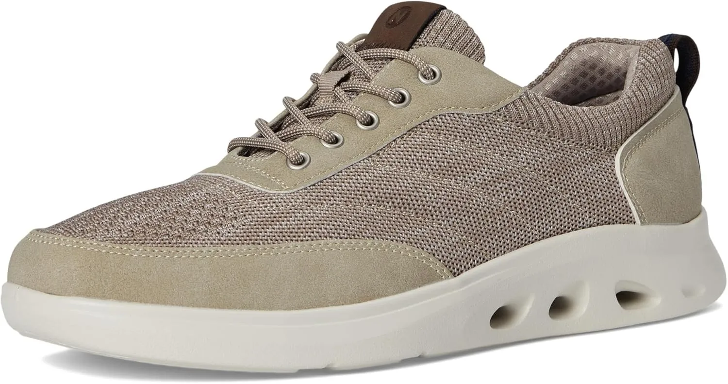 Nunn Bush Men's Ponte Knit Moc Toe Sneakers Hybrid Oxford Casual Lightweight Athletic Style Lace Up