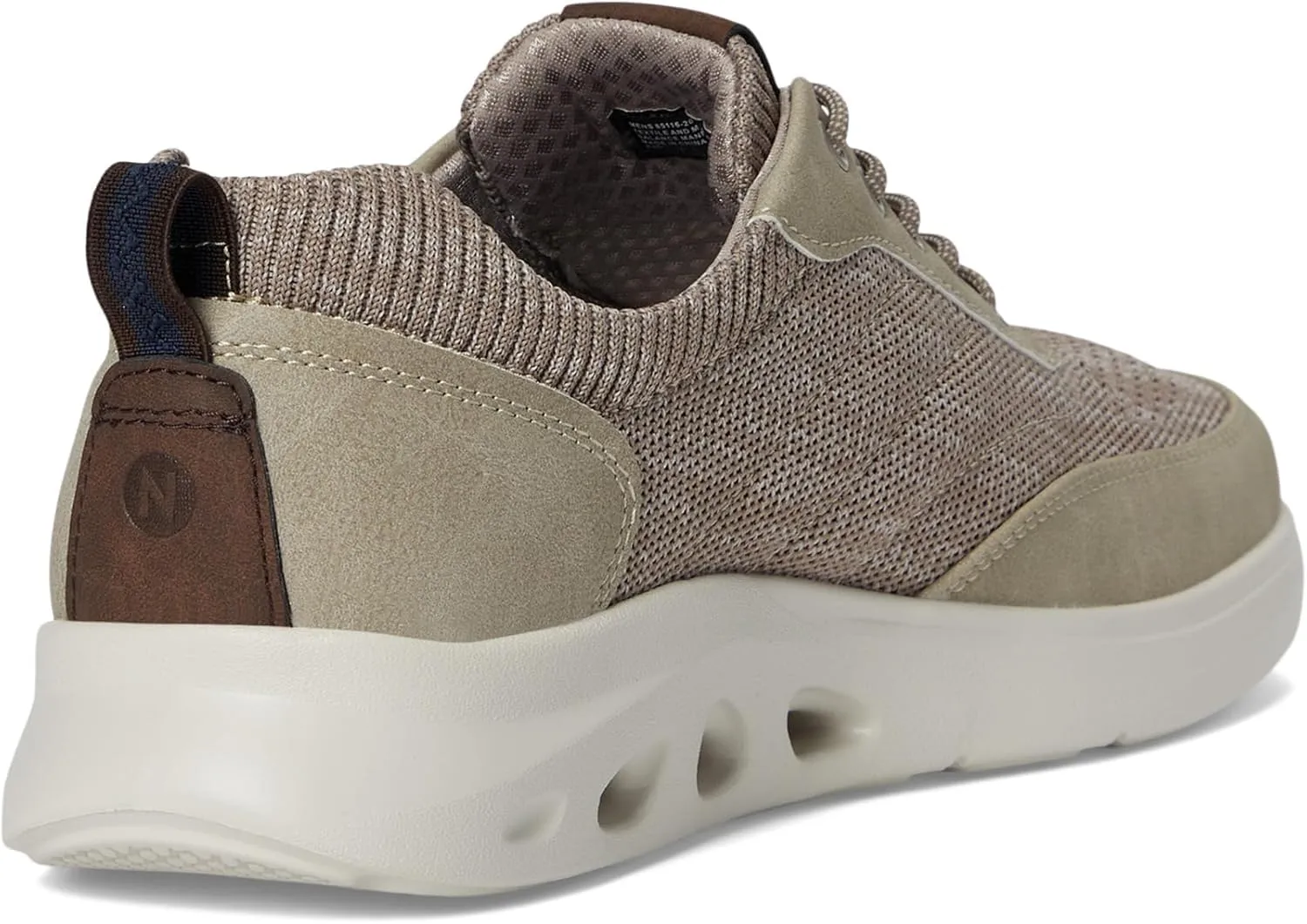 Nunn Bush Men's Ponte Knit Moc Toe Sneakers Hybrid Oxford Casual Lightweight Athletic Style Lace Up