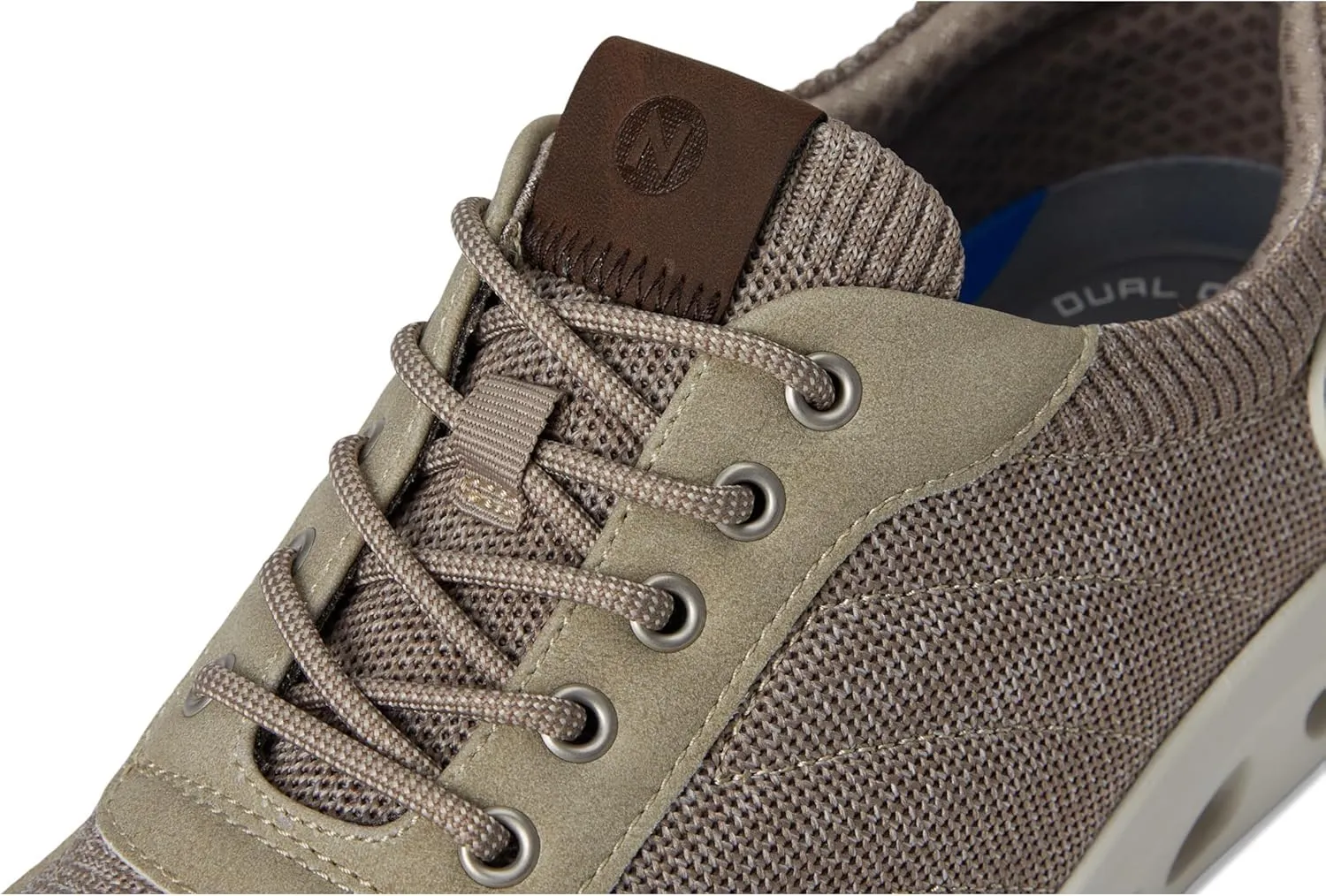 Nunn Bush Men's Ponte Knit Moc Toe Sneakers Hybrid Oxford Casual Lightweight Athletic Style Lace Up