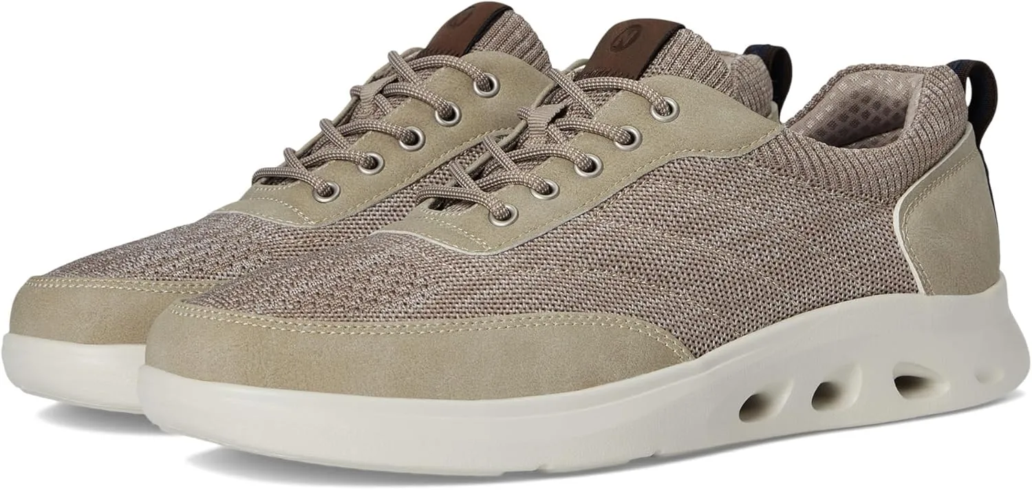 Nunn Bush Men's Ponte Knit Moc Toe Sneakers Hybrid Oxford Casual Lightweight Athletic Style Lace Up