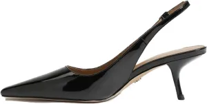 olomisa Slingback Pumps for Women, Kitten Heels with Pointed Toe Low Heel Sandals Ankle Buckle Strap Heels Slip-On Pumps