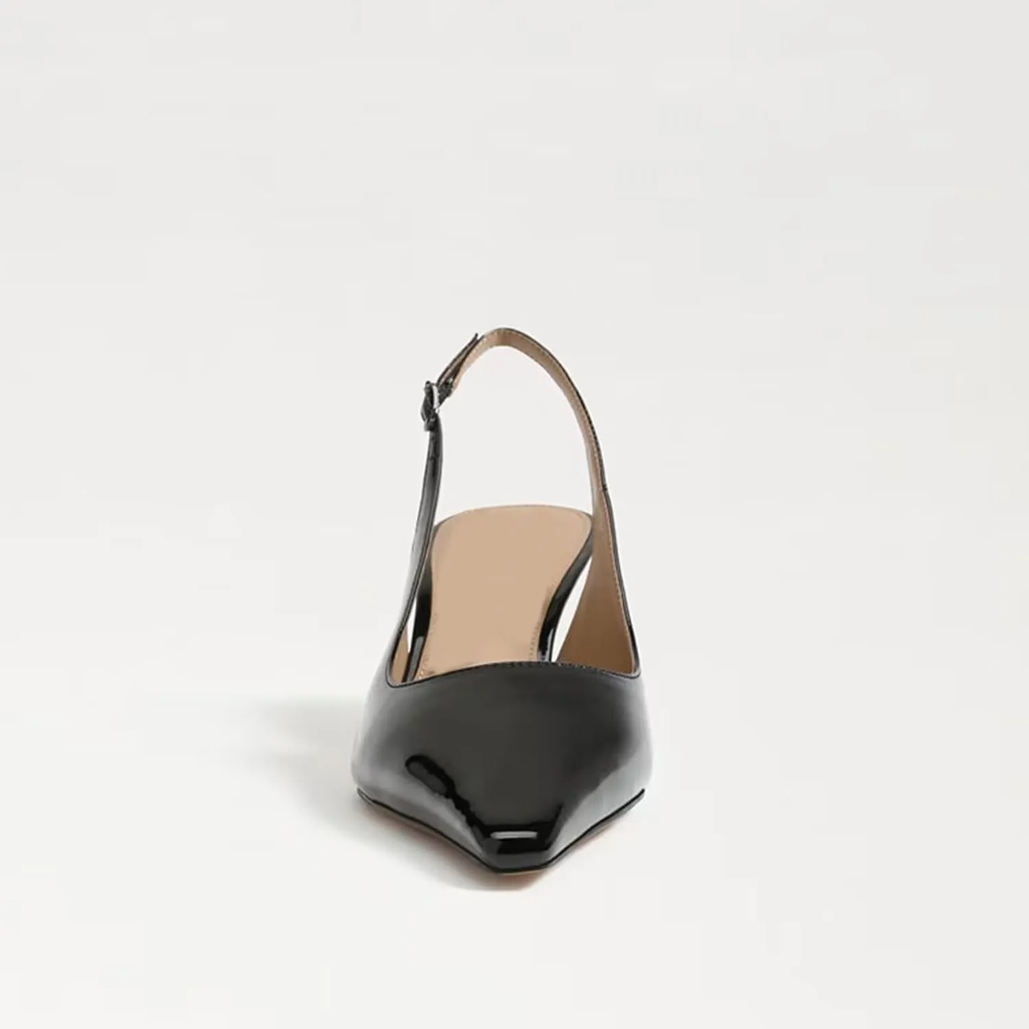 olomisa Slingback Pumps for Women, Kitten Heels with Pointed Toe Low Heel Sandals Ankle Buckle Strap Heels Slip-On Pumps